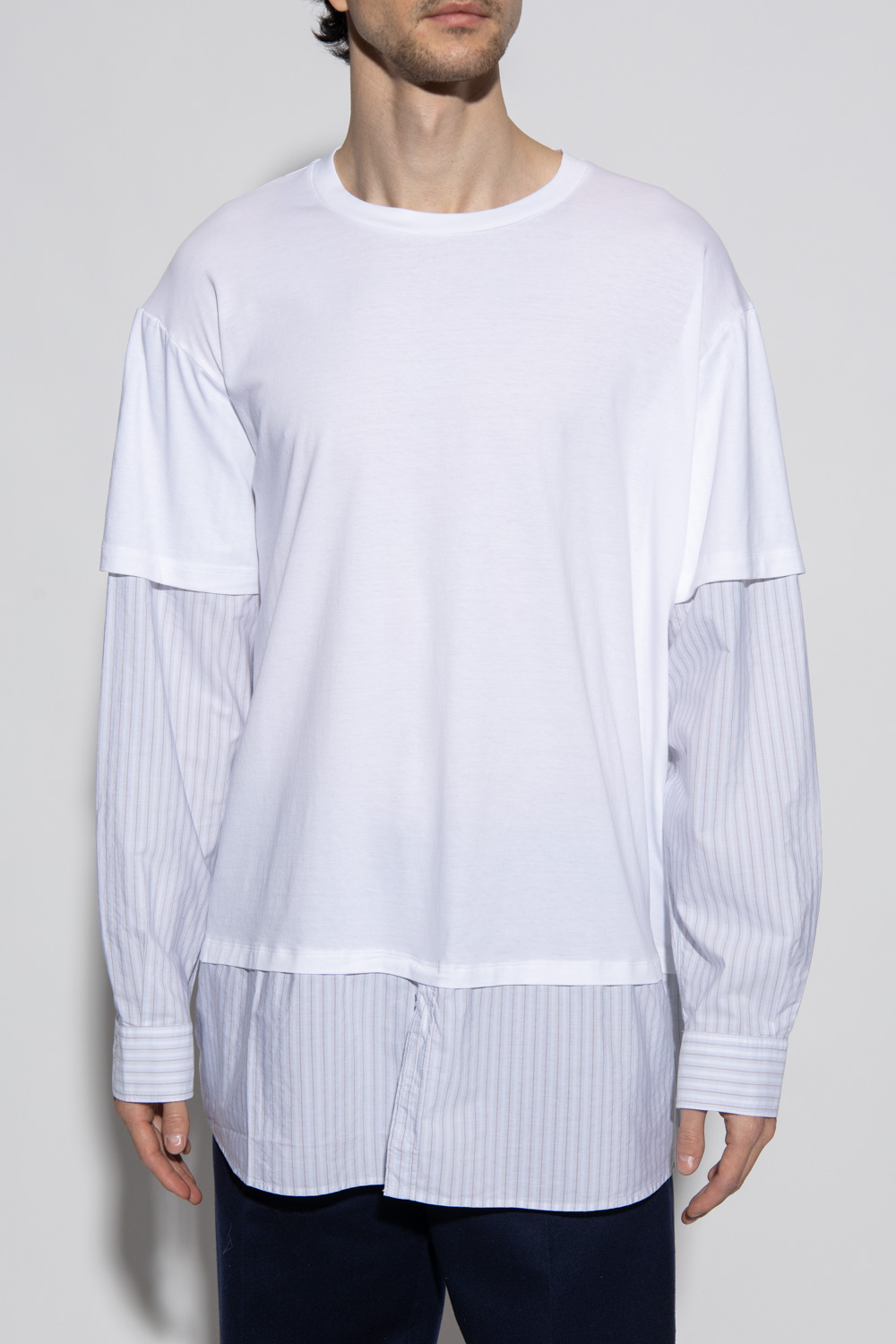 White Oxford Beckton Mini Square Shirt MM6 Maison Margiela